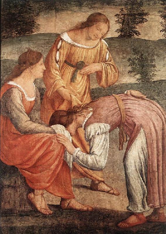 LUINI, Bernardino The Game of the Golden Cushion (detail) sg Sweden oil painting art